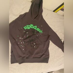 Sp5der Hoodie green with grey